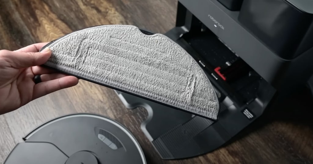 Mopping Pad After Being Cleaned by the Ultra Dock