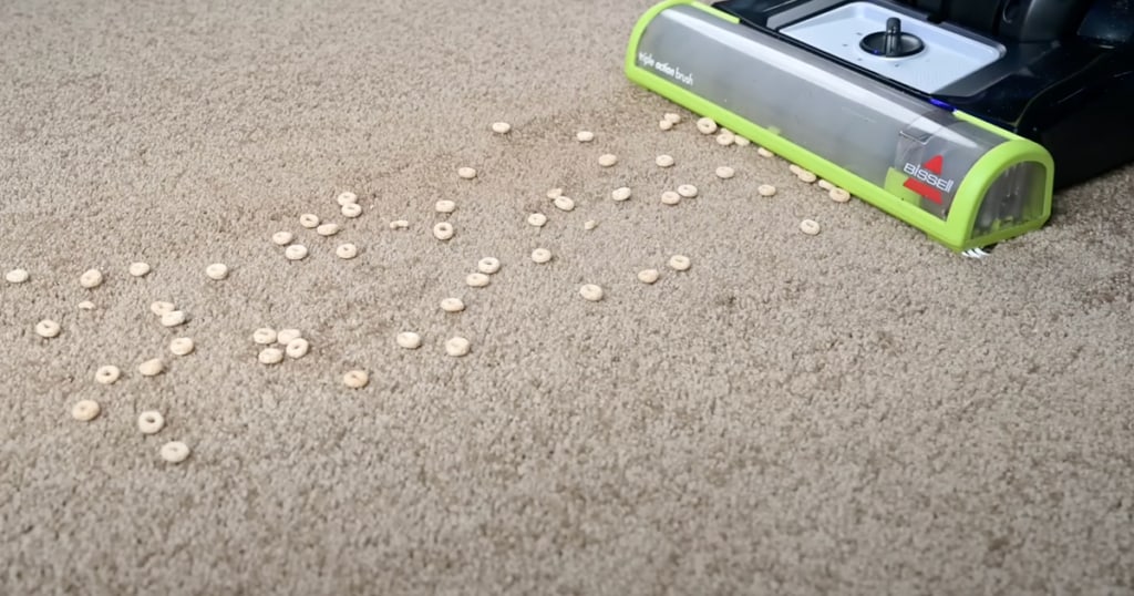 Testing Debris Pickup on Carpet