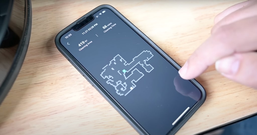 The G40s Map in the Eufy Home app