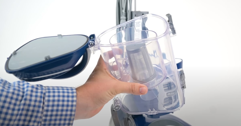 Emptying Shark Upright bin
