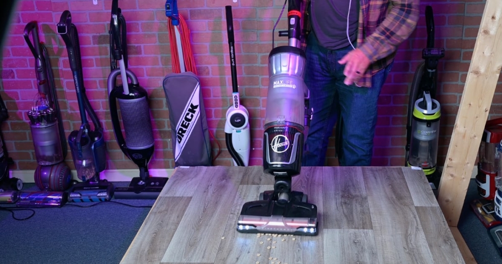 Testing Large Debris Pickup on Hard Flooring - Hoover MAXLife Pro Pet Swivel