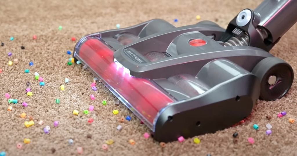Vacuuming Medium Debris on Carpeting - Hoover ONEPWR Emerge Pet Plus