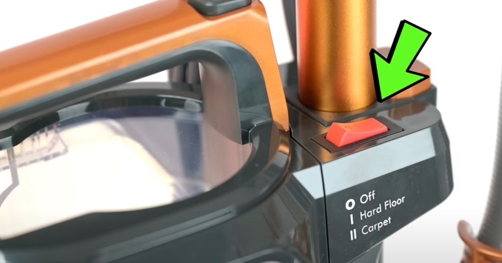 Brushroll On Off Switch on Upright - Best Vacuum for Tile Floors