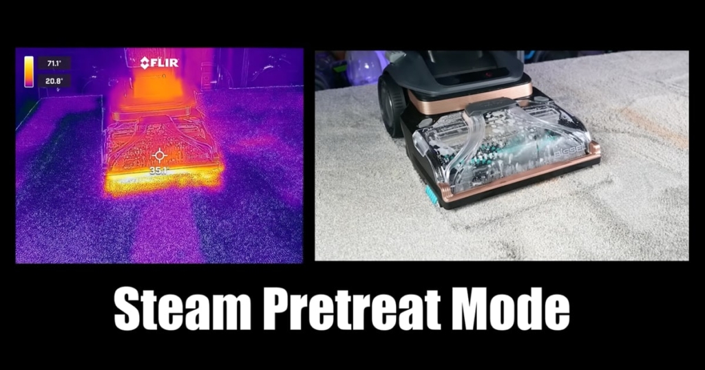 Bissell Revolution HydroSteam Stain Pre-Treatment - Thermal Imagery