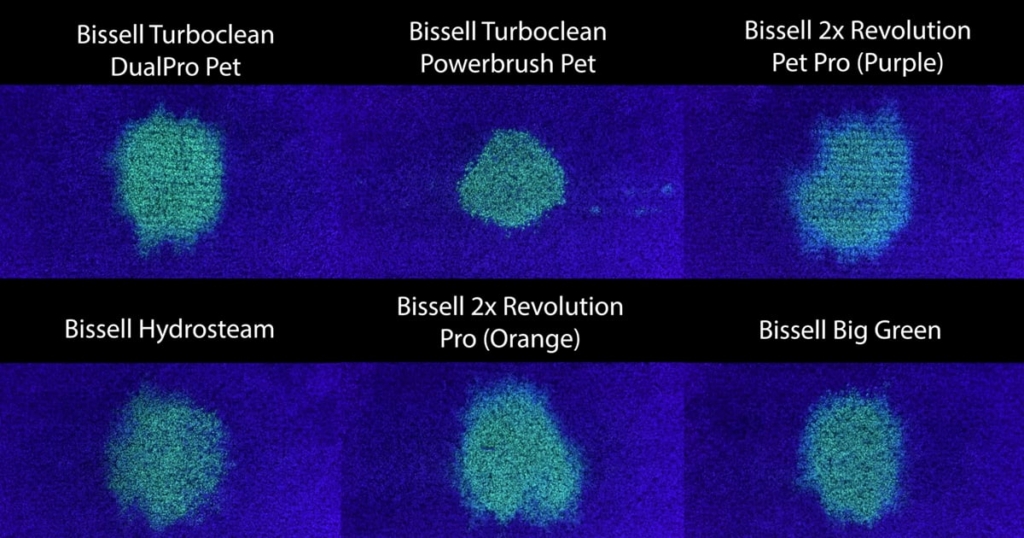 Comparing Stains Under Blacklight - Best Bissell Carpet Cleaners