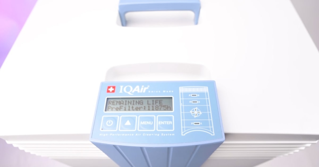 IQAir Displays Remaining Filter Life is Displayed on both the HealthPro Plus and GC MultiGas