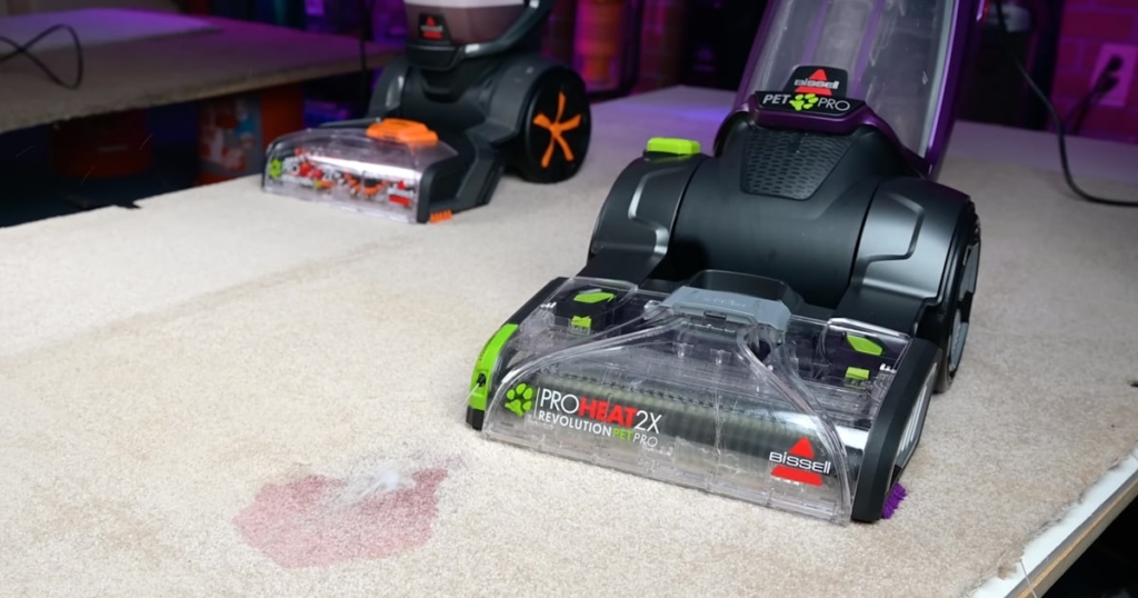 Testing Bissell Carpet Cleaner CleanShot Stain Pre-Treatment